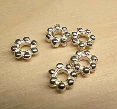 Spacer. 925 Silber - Zwischenstücke. Blümchen. Schmuckzubehör. 5mm. 4 Stück. - Bild 1 von 3