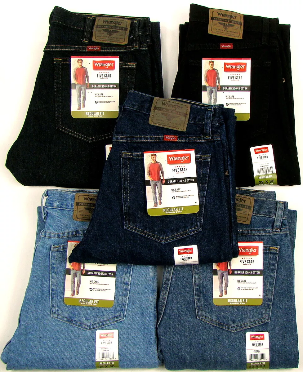 Wrangler Jeans REGULAR FIT New Mens Zipper Fly MANY SIZES AND COLORS NWT