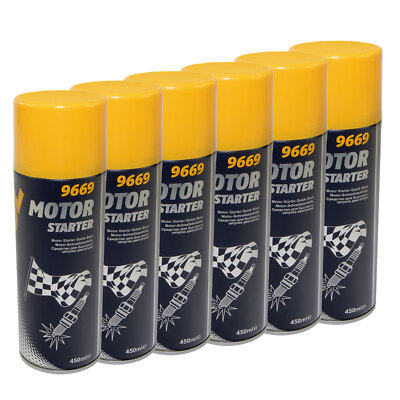 Motor Starter Starthilfe 6 x 450 ml Spray MANNOL Kaltstart Startpilot Start Fix