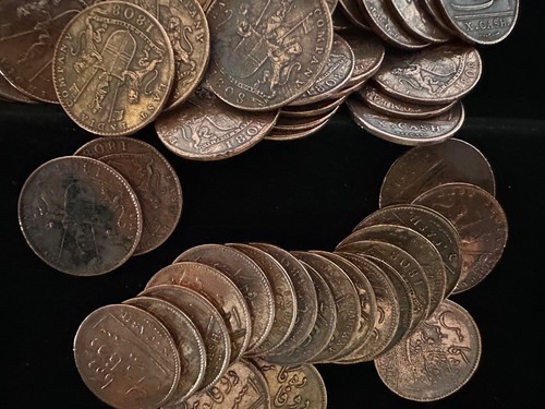 Shipwreck 1808 British East India 10 CASH Admiral Gardner Copper Madras Coins - Picture 16 of 18