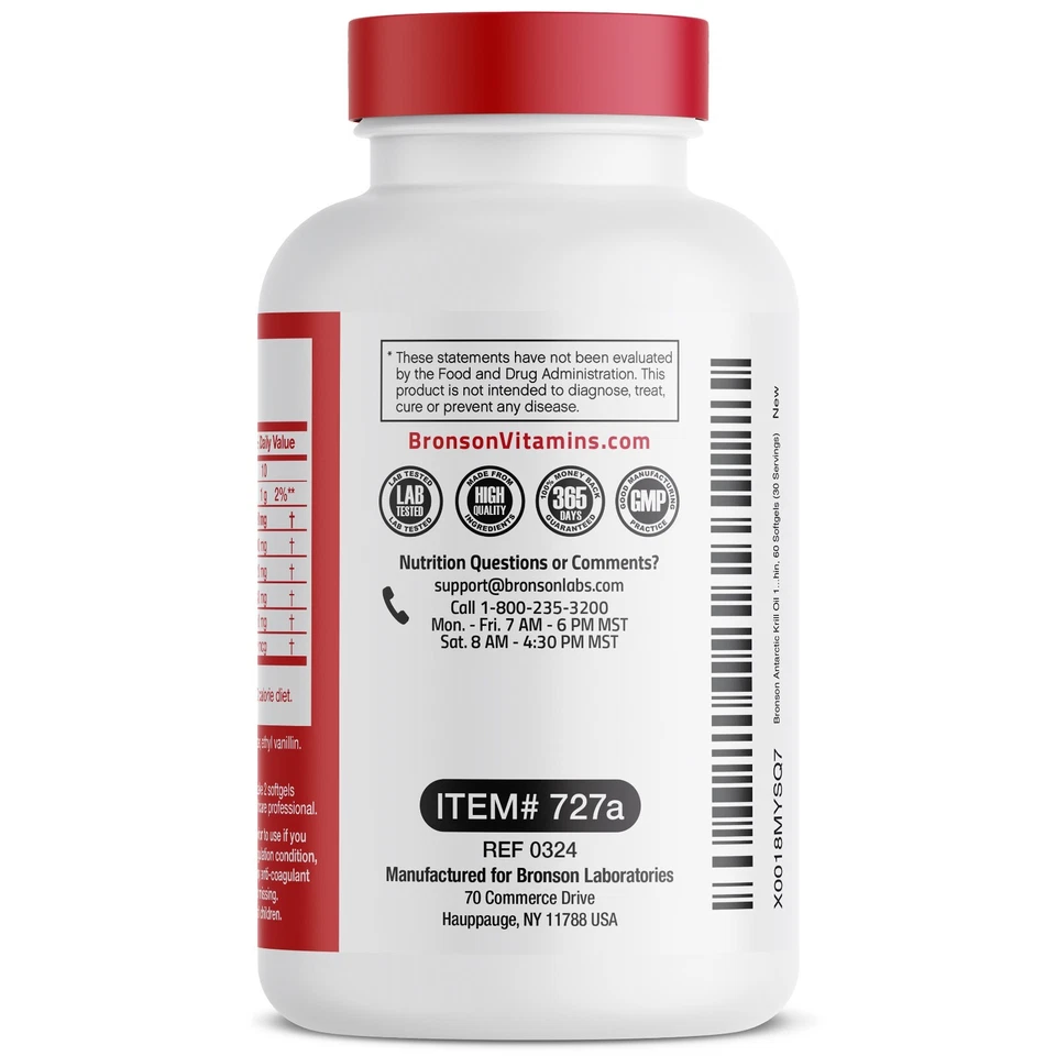 Antarctic Krill Oil 1000mg with Omega-3s EPA, DHA and Astaxanthin - Image 2 of 4