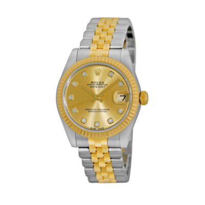 ROLEX Midsize 31 Stainless Steel & 18K Yellow Gold Datejust 178273 Box Warranty