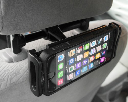 Appuie-tête d'oreiller arrière de voiture téléphone portable, support de montage de tablette rotatif