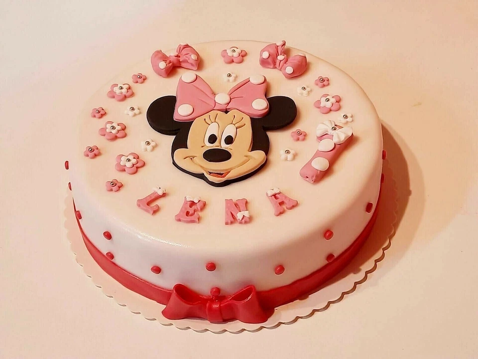Minnie Mouse Tortendeko Aufleger Fondant Kinder Geburtstag Tortenfiguren CakeTop - Bild 3 von 4