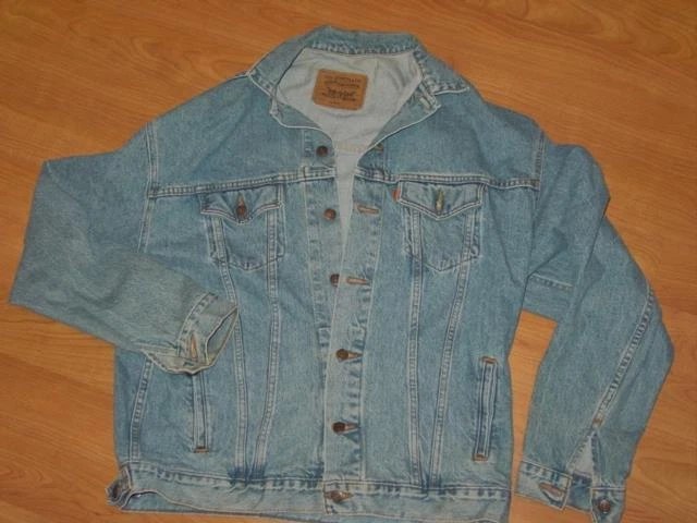 LEVI STRAUSS XL #57507 JACKET Men's Blue Jean Denim Trucker JACKET Sz X-Large