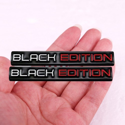 2PCS Black Edition Logo Emblem Badge Car Rear Tailgate Sticker Decal Accessories - Picture 3 of 10