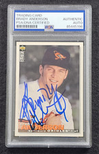 1995 BRADY ANDERSON Signed Upper Deck Card-BALTIMORE ORIOLES-PSA