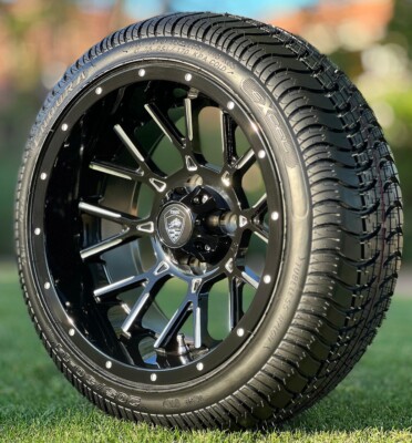 TREX 14'' SPARTAN Black/Milled Wheel & 205/30-14'' Low Profile DOT Tire Combo - 4