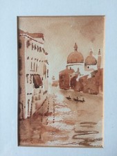 GERAHMTES BILD VON VENEDIG SIGNIERT VON MARILYN REES. 24cm mal 29cm. V.GUTER ZUSTAND
