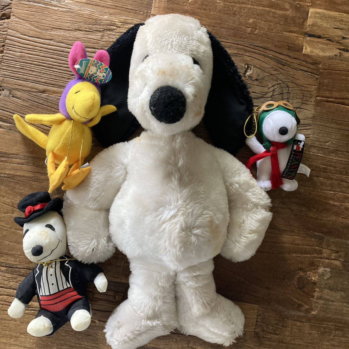 値下げ♪スヌーピー ビンテージ 1980年代 70s 80s Vintage Doll Snoopy Oversized 4 Sets Plush Snoopy