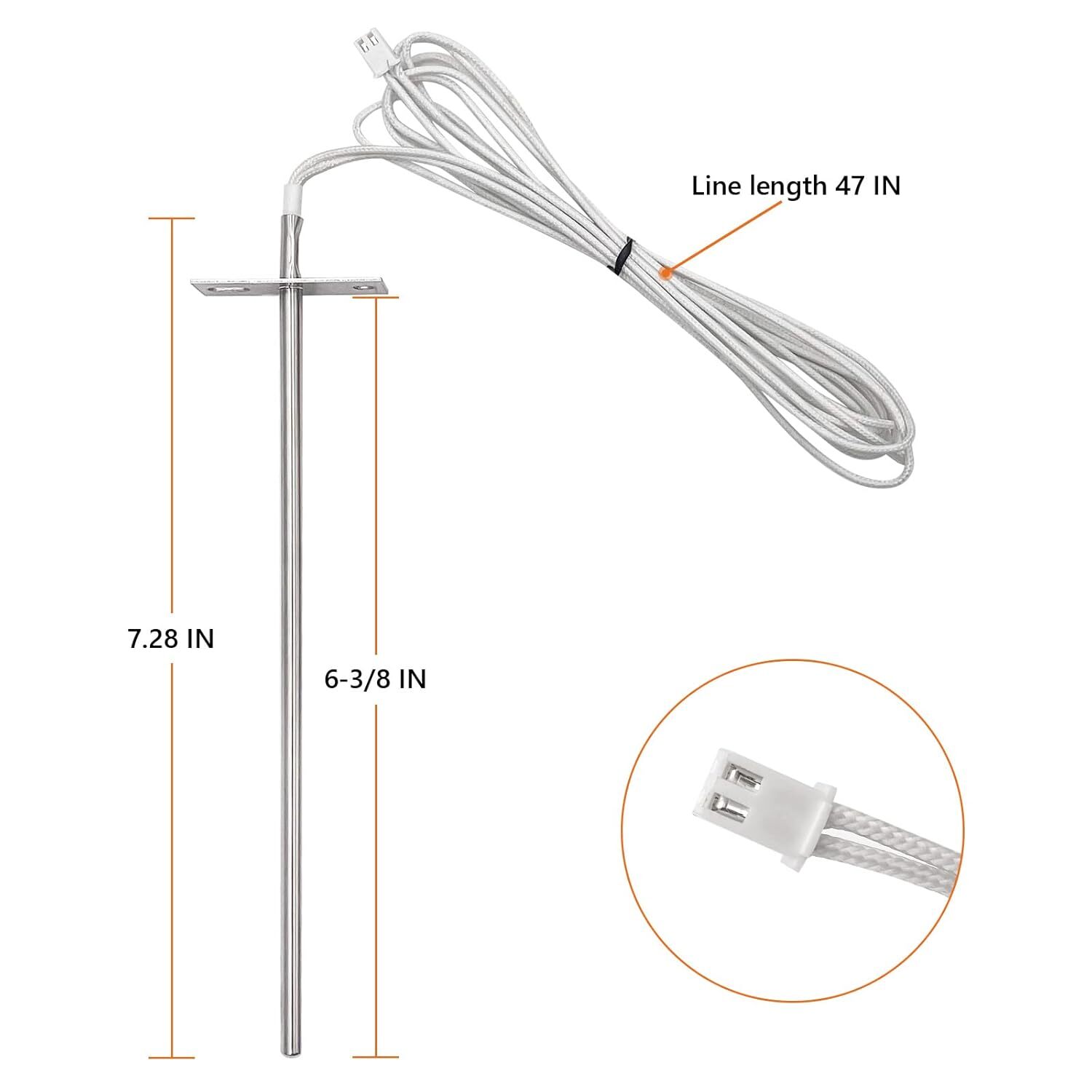 RTD Temperature Probe Sensor Replacement Parts for Camp Chef Wood Pellet Smoker 