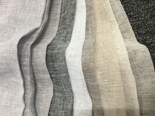 Cannes Linen Look Sheer Fabric 5 metres x 3.2m Drop -Earthy Organic 14 Shades - Picture 12 of 25