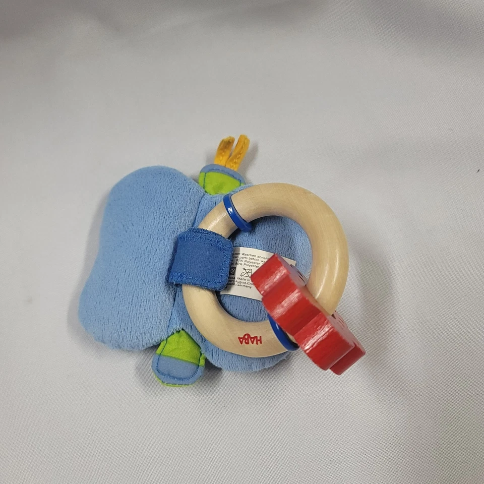 Haba Baby Butterfly Wood Wooden Teething Teether Crinkle Grasping Chew Toy - Image 3 of 4