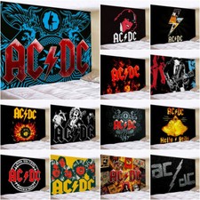 3D Large AC⚡DC Rock Band Tapestry Wall Hanging Bedspread Blanket Backdrop Decor