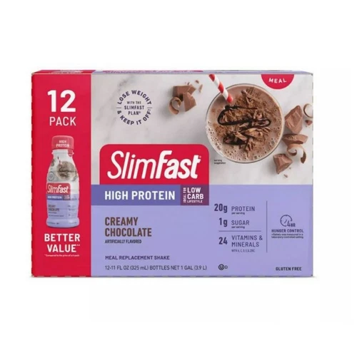 Slim Fast Advanced Nutrition Creamy Chocolate High Protein Shakes 11 oz. 12 pk
