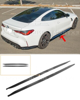 CARBON FIBER Pair Side Skirts 21-Up BMW G82 G83 M4 M-Performance Rocker Panel
