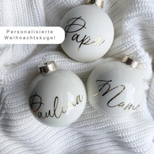 Personalisierte Weihnachtskugeln aus Glas mit...