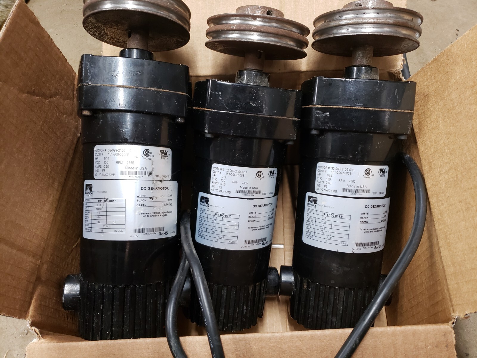 Bison Gear Motor 2365RPM 1/14HP 130VDC.60A 329992106003 eBay