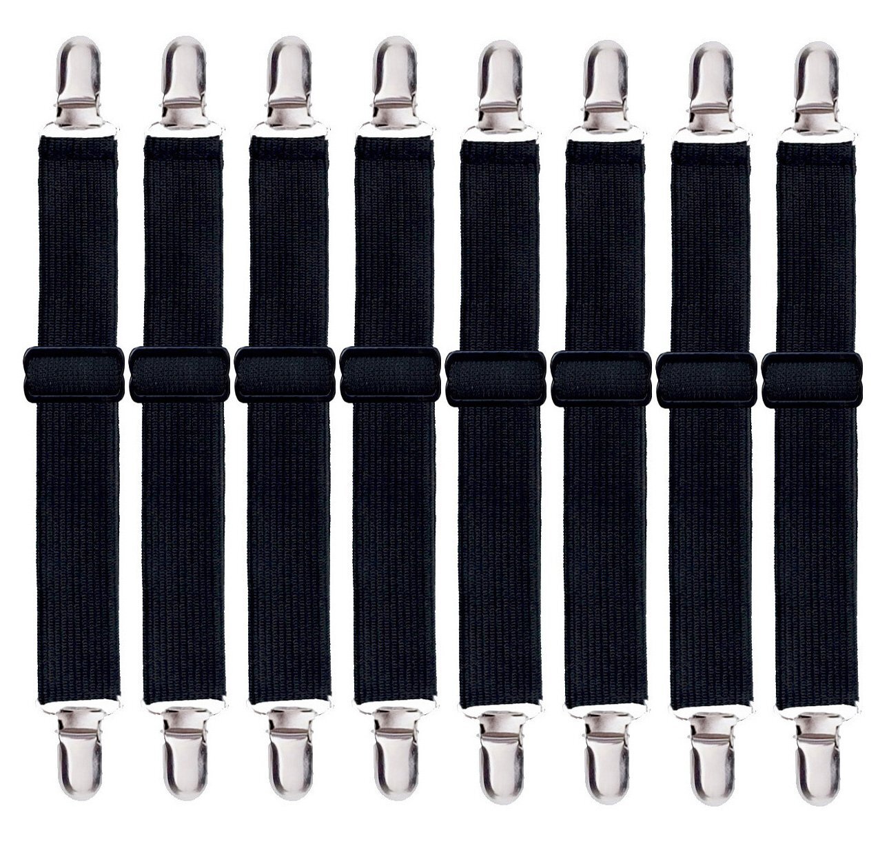 8 Pack Bed Sheet Straps Adjustable Fitted Sheet Straps Clips Heavy Duty Bed Shee