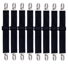 8 Pack Bed Sheet Straps Adjustable Fitted Sheet Straps Clips Heavy Duty Bed Shee