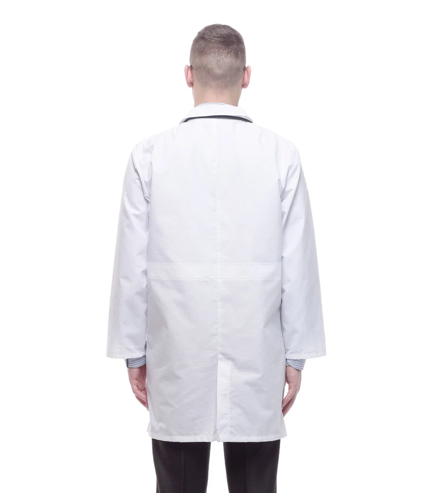 HeedFit Premium Unisex Lab Coat 37" White Poly Cotton Doctor Medical Coat - Image 3 of 4