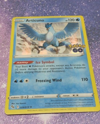 articuno pokemon go card Articuno Pokémon Card TCG Pokemon Go 024/078 Holo Rare Near Mint