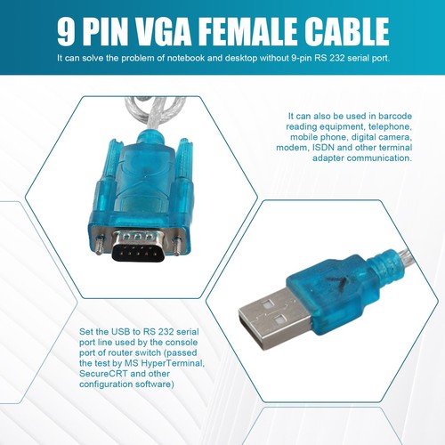 DB9 Computer Daten Kabel DB9 9 Poliges VGA Kabel USB zu R232 Schnittstellen7523 - Afbeelding 2 van 7