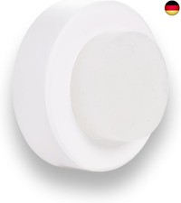 EVI Herrajes | Türanschlag | Wandmontage | 35 x 18 mm | Edelstahl weiß lackiert 