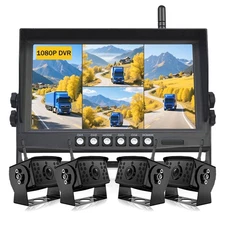 1080P  Digital Wireless Backup Camera System Kit for RV/Truck/Bus 9" HD Monitor