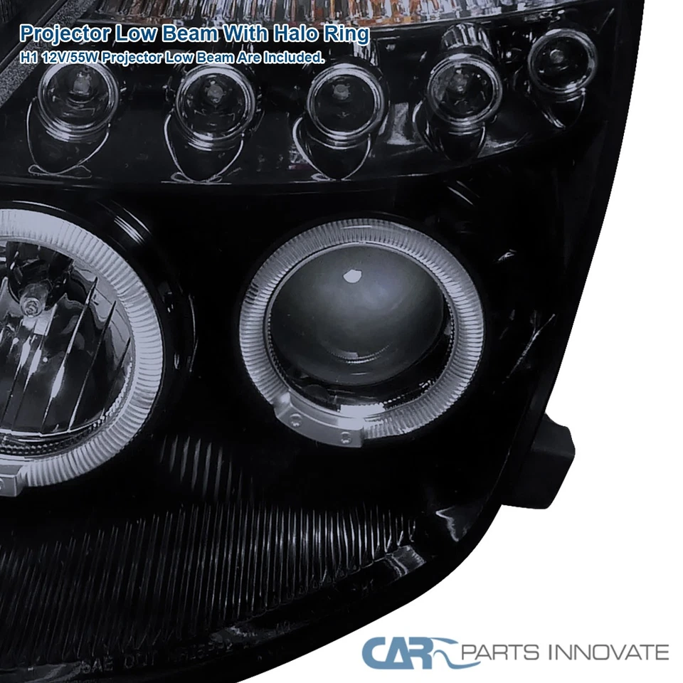 Fits 2003-2005 Nissan 350Z Z33 LED Halo Smoke Projector Headlights Head Lamps - Изображение 4 из 4