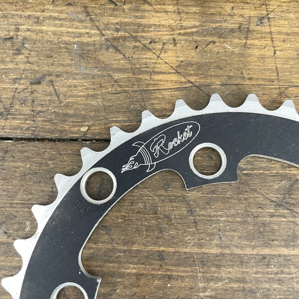 Plato BMX Rocket 38t Vintage 110 BCD Aleación Old MId School 38 Dientes Foto 3 de 4