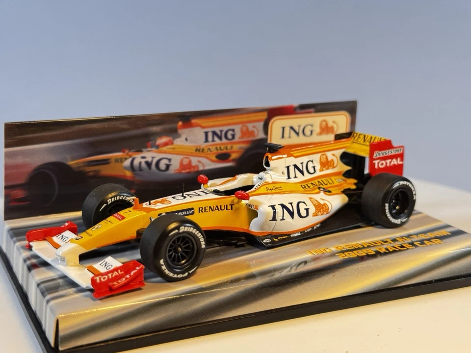 1/43 MINICHAMPS ING BOXED RENAULT F1 TEAM 2009 RACE CAR #7 FERNANDO ALONSO — 第 4/4 张图片