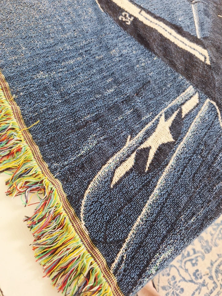 Manta de tapiz militar de la Marina Segunda Guerra Mundial avión acorazado colgante de pared Foto 3 de 4