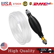 9.8Ft Siphon Hose Gasoline Fuel Water Oil Multifunction Pump Transfer Hand Pump