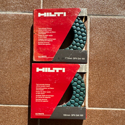 Hilti SPX Sanding Disc 100 Grit 130mm Diamond for Concrete Finishing (pack of 6)