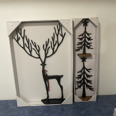#ad #ad Aldi Merry Moments Dramatic Reindeer amp; tree Holiday Set 3 piece $110.00