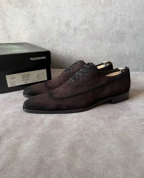 Men Magnanni Heels Brown Suede 44