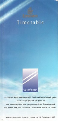 Emirates timetable 2000/06/01