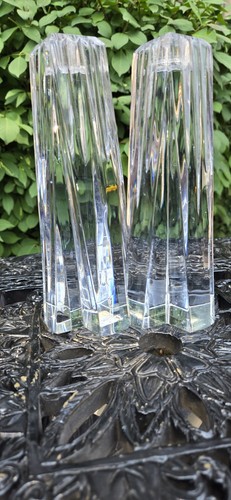 Heavy Lenox Ovations Crosswinds 8” Candlestick Holder Pair Made I. Slovenia - Picture 3 of 20