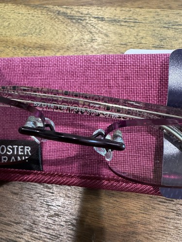 Occhiali da lettura donna Foster Grant Dani PRP viola senza montatura +1,25 con custodia nuovi con etichette - Foto 3 di 5