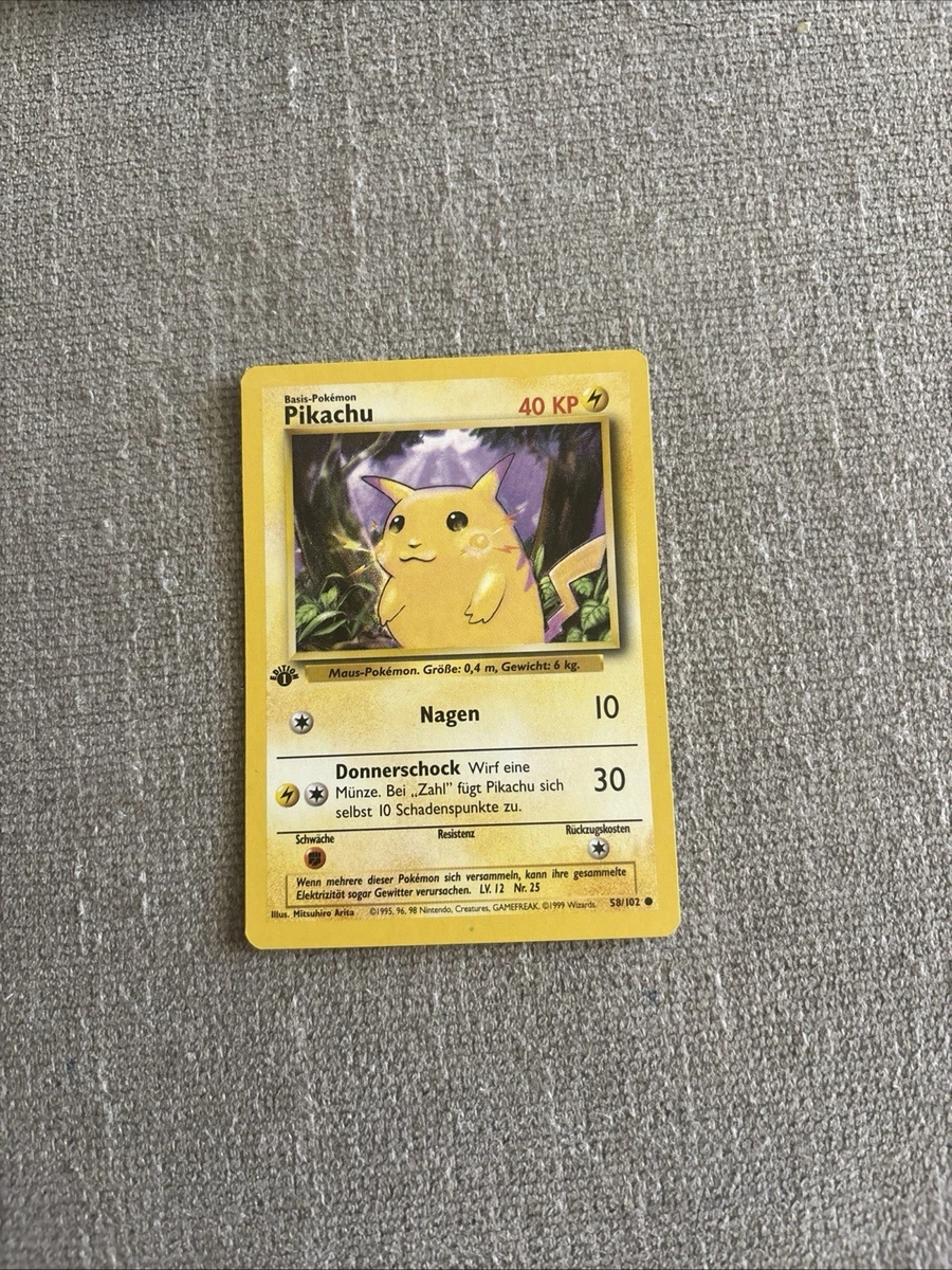 Pikachu Pokémon TCG German Individual Collectible Card Games for