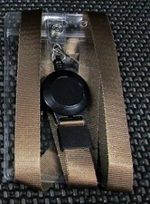 Lanyards with Swivel Hook, 0.6" Width, With Badge Holder, Brown