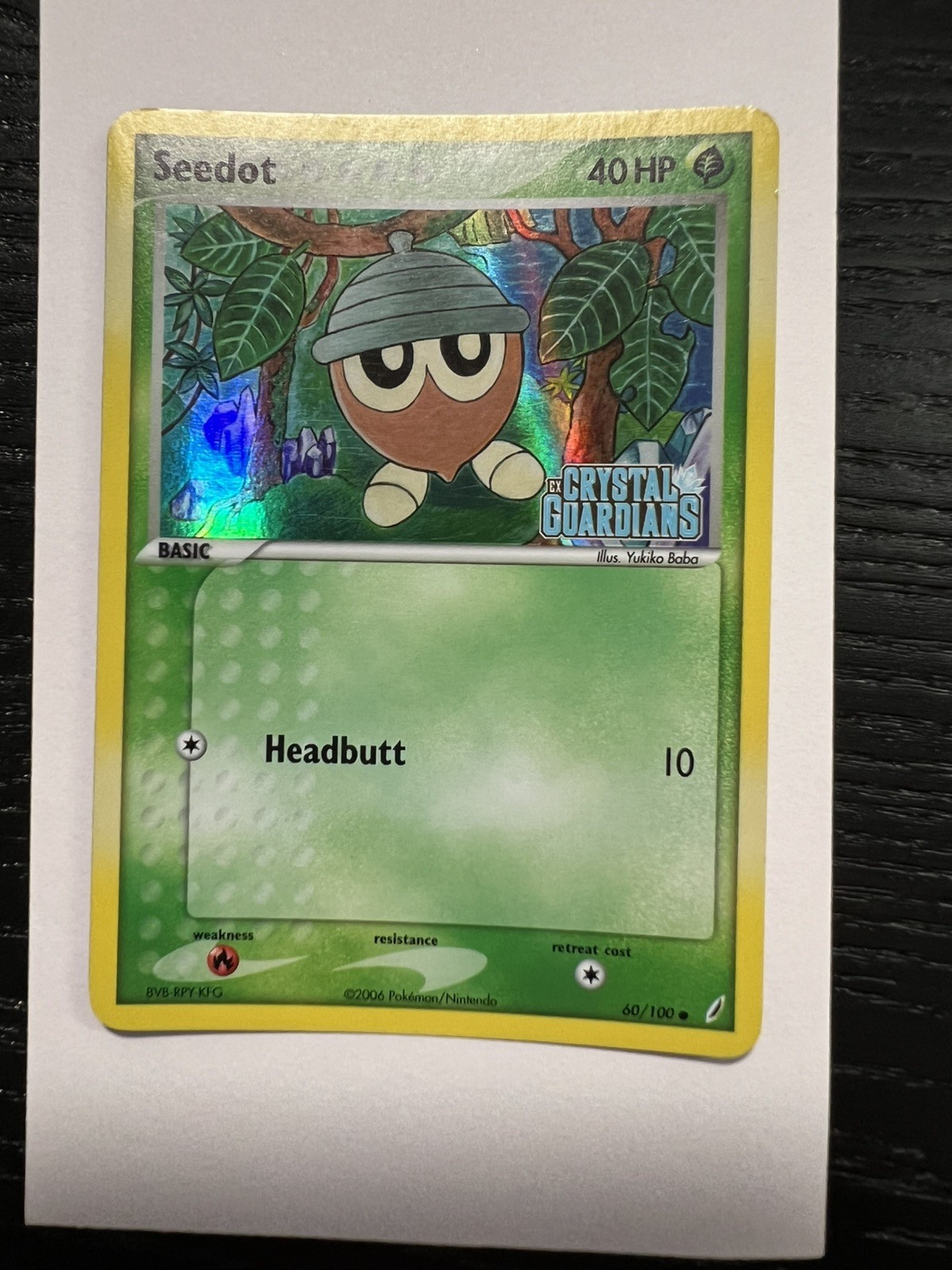 Seedot 60/100 Stamped Holo Ex Crystal Guardians Pokemon Card MINT