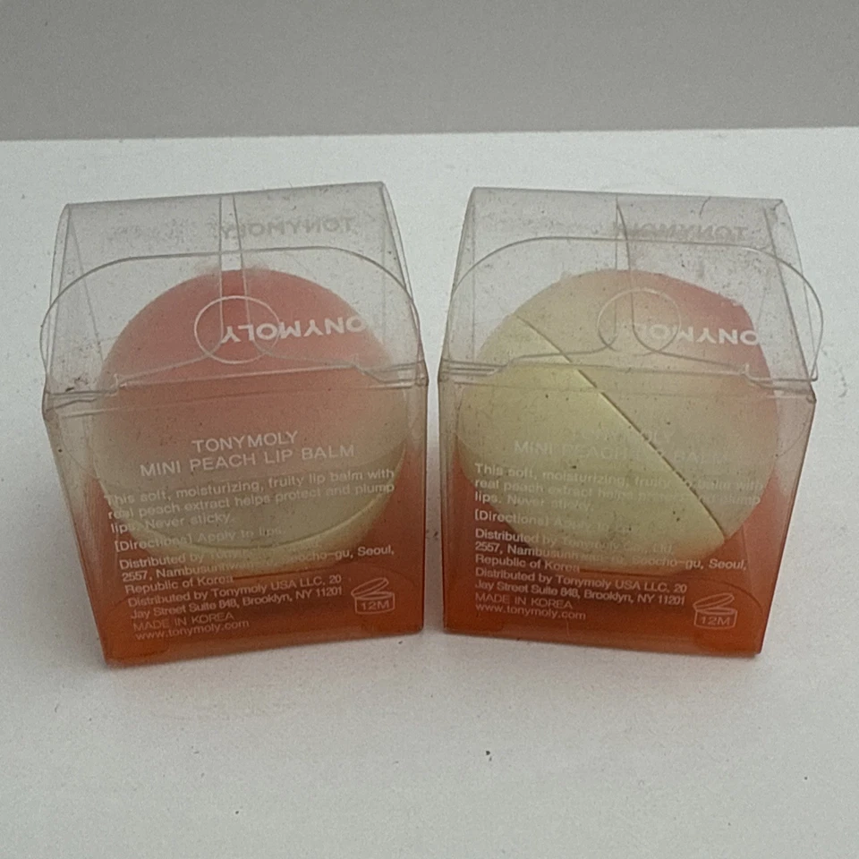 2 TONYMOLY Mini Peach Lip Balm, Moisturizing & Hydrating Korean Lip Balm 0.24 oz - Image 2 of 2