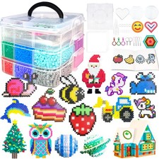 Fuse Beads Kit for Kids - 11000 Fuse Beads, 20 Colors 5mm Bead Craft Kits wit...