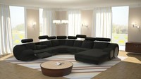 Sofa Designer Wohnlandschaft U-Form Couch Ecksofa Polster Garnitur Eckgarnitur