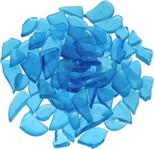 Jetec Sea Glass for Crafts Seaglass Pieces Decor Flat Frosted Caribbean Blue 