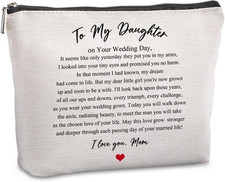 Wedding Gift for Bride from Mom Bridal Shower Gift Travel Makeup Bag Bridal Gift