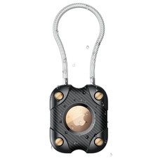 Airtag Holder with Wire Cable, Secure Lock Airtag Keychain,IPX7 Waterproof,36...