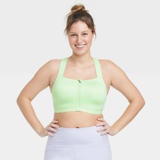Womens Sculpt High Support Zip-Front Sports Bra - All In Motion 36D